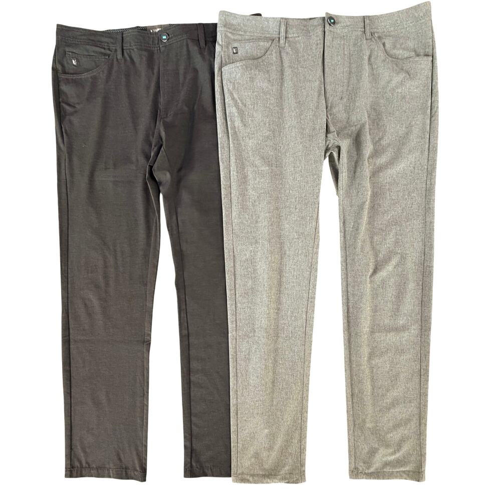 Linksoul Lot of 2 Boardwalker Pants Mens 38x34 Golf Chino Stretch Performance